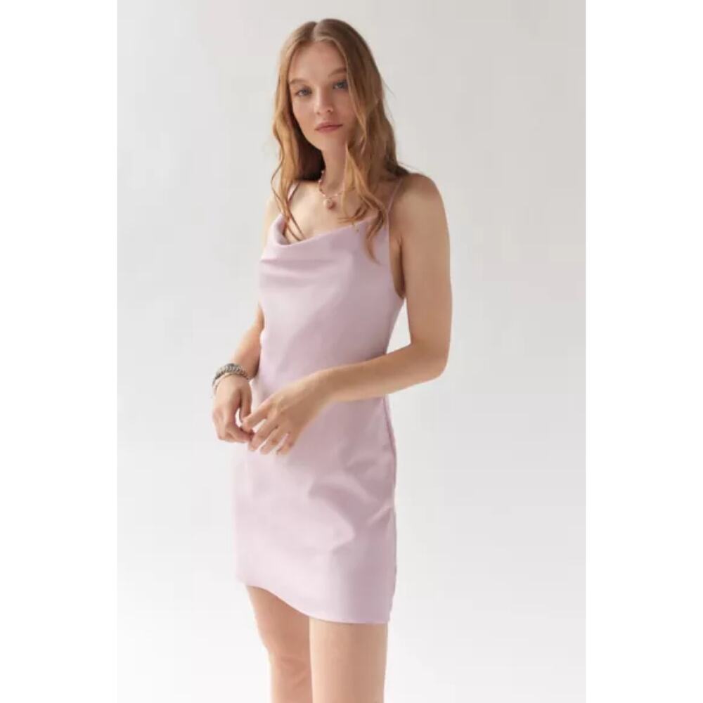 New Urban Outfitters Mallory Cowl Slip Dress in Mauve Women's Size L